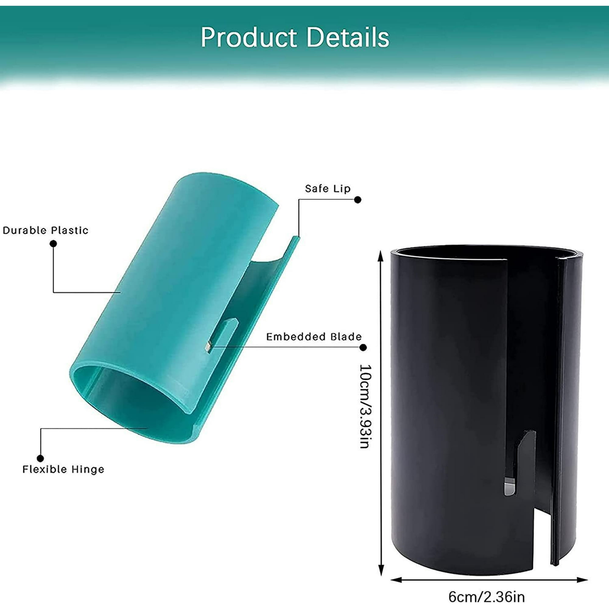 Coupe-papier Cadeau Pour Rouleaux (2 Rouleaux & 4 Lames Inclus) - Massicot Remplaçable, Idéal Pour Couper Le Papier Cadeau De Noël, Anniversaire, Fête, Halloween - Petit Cutter à Rouleau Glissant