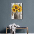 thumbnail image 3 of Lienzo decorativo para pared, diseño moderno de girasoles amarillos, para baño, oficina, 30,5 x 20,3 cm, 3 of 5
