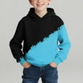 thumbnail image 2 of CYRBOKO Boys Hoodies, Color-blocked Pullover Casual Long Sleeve Spring Sweatshirts Sky Blue Size 3-4 T, 2 of 7
