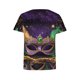 thumbnail image 4 of RKSTN Carnival Shirts for Women Oversized Crewneck Funny Carnival Graphic Short Sleeve Mardi Gras T Shirts Top Womens Casual Plus Size Round Neck Loose Fits Holiday Short Sleeve Blouse Fat Tuesday, 4 of 5