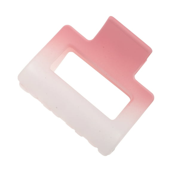 Unique Bargains 1 Pc Rectangle Frosted Hair Clips Hairdo Clip for Home Gradient Pink