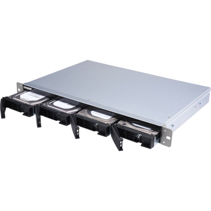 QNAP TL-R400S Drive Enclosure SATA/600 - Mini-SAS Host Interface - 1U Rack-mountable - 4 x HDD Supported - 4 x SSD Supported - 4 x Total Bay - 4 x 2.5"/3.5" Bay