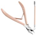 thumbnail image 1 of Cortador de cutículas profesional y empujador, herramientas de manicura con doble resorte, herramienta perfecta para el cuidado de uñas para manicura y pedicura, belleza en casa/spa/salón, 1 of 5