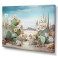 thumbnail image 2 of Designart "Beachside Cactus Composition" Cactus Wall Art Living Room, 2 of 7