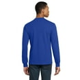 thumbnail image 4 of Gildan Classic Fit Men Long Sleeve T-Shirt, DryBlend Crewneck Tee, Royal, M, 4 of 6