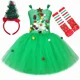 thumbnail image 4 of Vestido de Navidad para niñas, disfraz de árbol de Navidad verde, ropa de fiesta de Navidad para niñas pequeñas, vestido de princesa con tutú de tul, 4 of 5