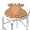 thumbnail image 3 of Xecao's Cute Sloth In Yoga Pose Tree Print Stool Covers offer stylish, washable protection for PU round bar stools, perfect for home or commercial use., 3 of 7