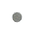 thumbnail image 6 of Hexagon Pedestal Stool - Black & White Accent - 16x14x18 - Linear Design Capiz Inlay - Foyer Decor, 6 of 10