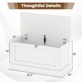 thumbnail image 3 of Gymax 35.5'' Storage Chest Lift Top Storage Box w/Safety Hydraulic Strut & Metal Hinges White, 3 of 9