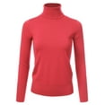 thumbnail image 1 of JJ Perfection Women's Stretch Knit Turtle Neck Long Sleeve Pullover Sweater with Plus Size, 1 of 4