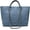 Blue, variant on Women Canvas Handbag Large Capacity Chain Tote Bag PU Handle Shoulder Bag