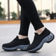 thumbnail image 3 of Zapatillas deportivas negras de tejido moderno para mujer, transpirables, sin cordones, informales, para actividades al aire libre, talla 39, 3 of 8