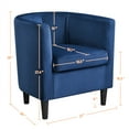 thumbnail image 3 of Alden Design Upholstered Accent Chair for Livingroom, Blue Velvet, 3 of 7