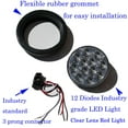 thumbnail image 6 of 4 Pieces 4" Clear Lens Round Red LED Light Brake Stop Turn Tail Signal w Grommet Pigtail Kit for Truck Trailer Tractor Jeep DOT SAE Approved New, 6 of 7