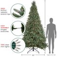 thumbnail image 6 of Northlight Real Touch™ Pre-Lit Medium Granville Fraser Fir Artificial Christmas Tree - 9' - Clear, 6 of 8