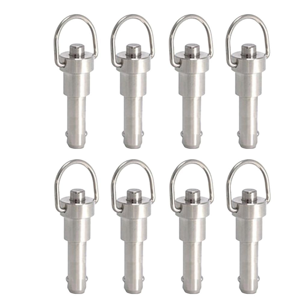 Quick Release Push/Pull Ring Handle Shank Stainless Steel Ball Lock Pin 