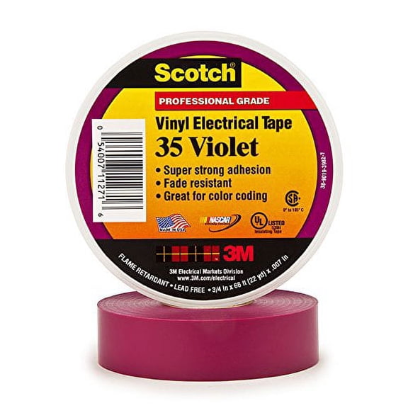 Scotch 35 Color Coding Tape, 3/4 in. x 66 ft. Violet