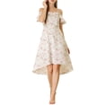 thumbnail image 3 of MODA NOVA Junior's Spaghatti Straps Ruffled Asymmetrical Midi Dress, 3 of 8