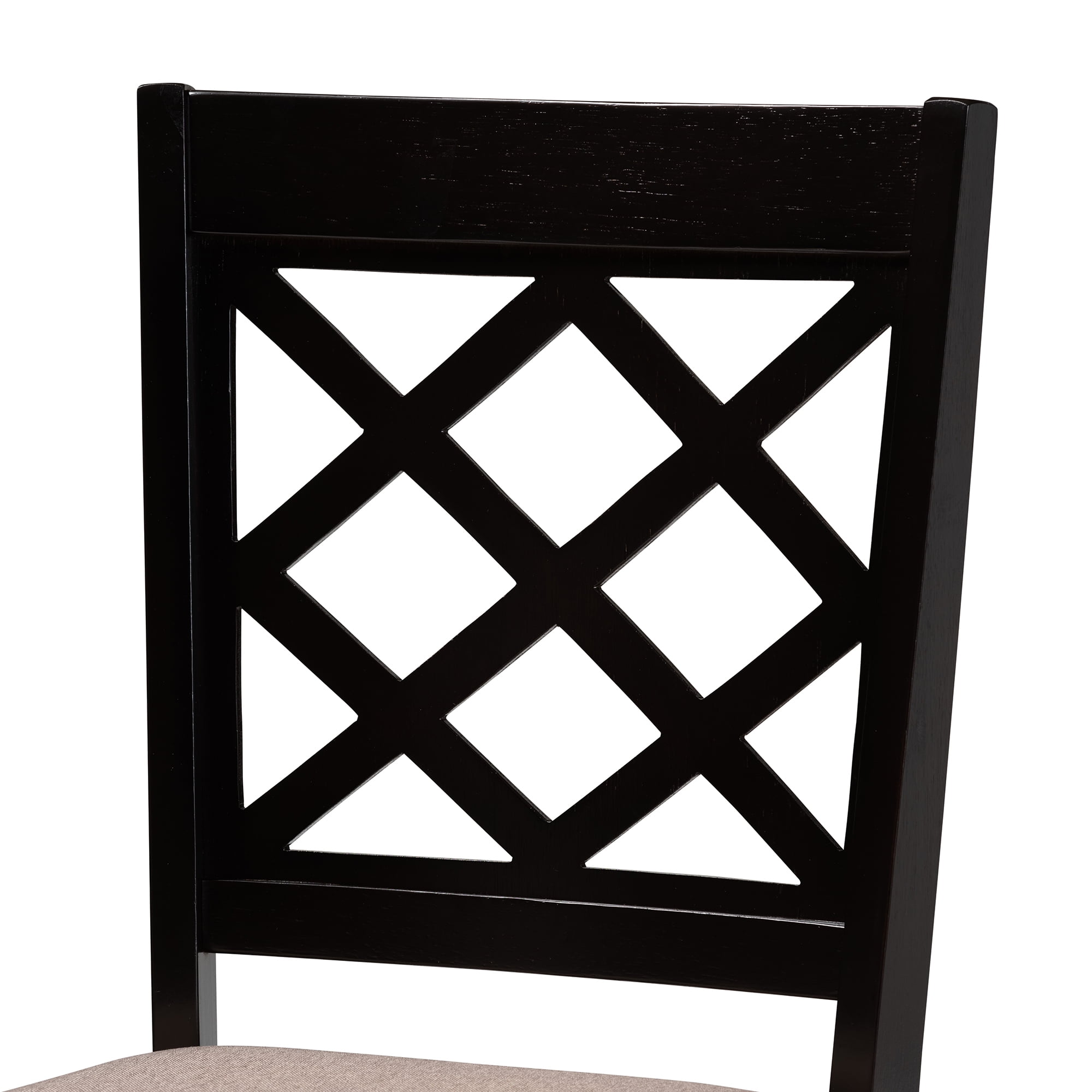 Baxton Studio Verner Modern Dining Set, 7-Piece, Dark Brown