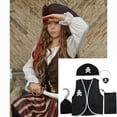 thumbnail image 3 of 1PC Disfraz de espectáculo de piratas para niños de Halloween Disfraz de pirata clásico Disfraz de fiesta de Halloween Mascarada Escenario Traje de cosplay para niños Adecuado para 80-130cm, 3 of 7