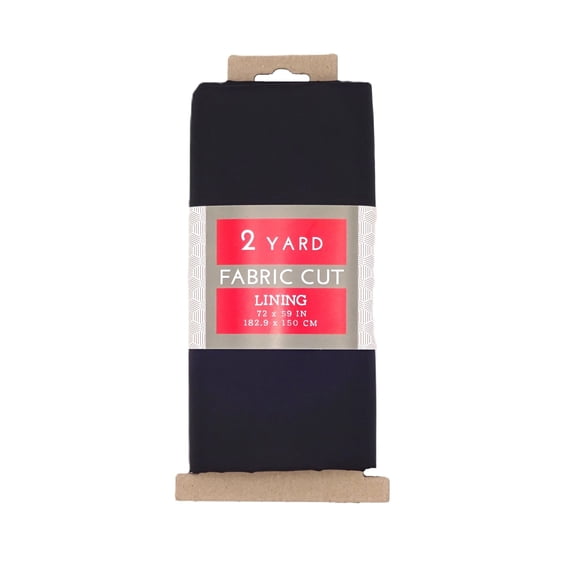 Shason Textile 58/60” Wide Lining 2 Yards Precut Fabric, Black