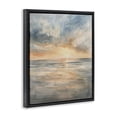 thumbnail image 2 of Stupell Industries Transitional Coastal Sunset over Gentle Waves Black Floating Frame Canvas Art, 17 x 21, by Petals Prints Design, 2 of 8