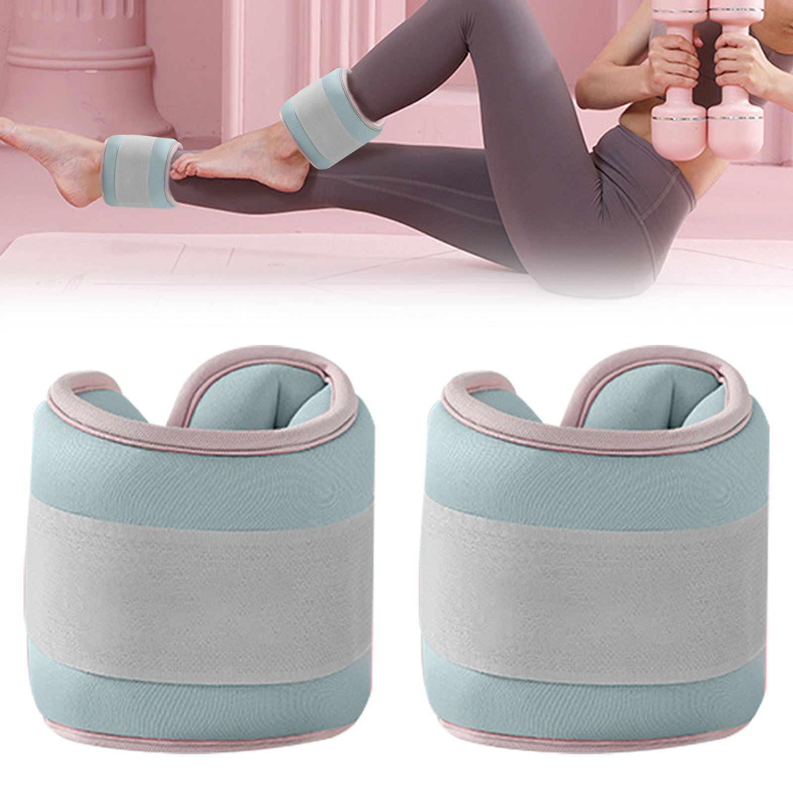 RUIG Wrist and Ankle Weights, Wearable Bracelet to Strengthen,Adjustable Fitness Training Gear for Running, Dance, Student Workouts,1 Pair Weighted Ankle Weights Set, 0.5kg,1kg