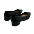 thumbnail image 4 of EASY SPIRIT Womens Black Removable Liner Arch Support Comfort Caldise Block Heel Slip On Leather Pumps 7.5 W, 4 of 7