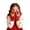 Red1, variant on Kids Christmas Mittens Christmas Pom‑Pom with Lost Hanging String Elastic Warm Thick Hand for Boys Girls Holiday Gift 02Khaki,17*9cm