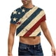 thumbnail image 1 of Camisas de Manga Corta de los Hombres, Moda Verano Ocio Impresión, Cuello Redondo Cultivo Manga Corta Superior, 1 of 9