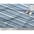 thumbnail image 3 of Soimoi Velvet Fabric Horizontal Stripe Print Fabric by The Yard 58 Inch Wide, 3 of 3