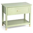thumbnail image 6 of Ktaxon Solid Wood Nightstand with One Drawer Traditional Cottage Bedside Table, Green, 6 of 9