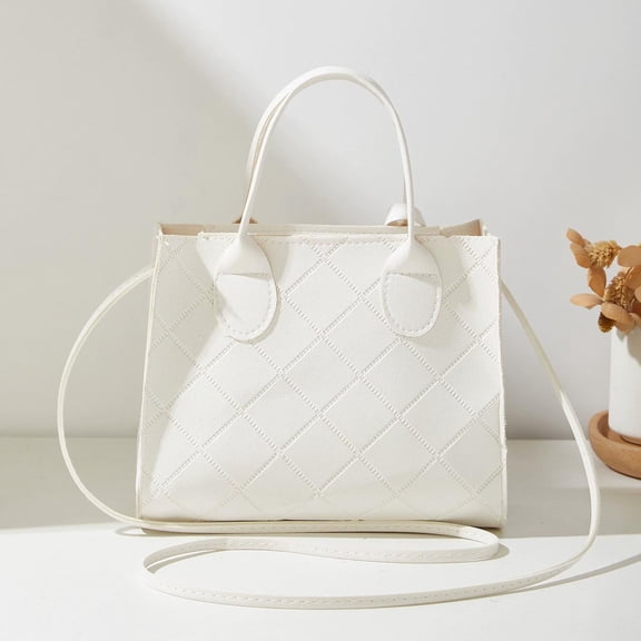 YiJuHui Diamond Quilted Crossbody Bag for Women, PU Leather Small Shoulder Purse with Adjustable Strap, Stylish Handbag for Daily Use Casual Outing Work Travel