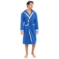 thumbnail image 5 of Men’s Terry Hooded Robe Spa Waffle Weave Bathrobe for Men 100% Cotton Robes Blue XXL, 5 of 8