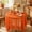 Orange, variant on Vintage Lace Tablecloth,60" Round Table Cloth with Ruffled Hem,Lace Overlay Tablecloth,End Table Cover