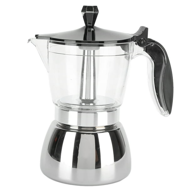 Cafetera de acero inoxidable Cafetera eléctrica Cafetera doméstica Cafetera Moka CafeteraMoka Pot Mgaxyff No