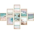 thumbnail image 2 of PixonSign Adhesive Canvas Print Wall Art Set - Tropical Blue Ocean Beach Waves Posters - Set of 9 Boho Nature Seaside Rustic Photography Wall Décor for Living Room, Bedroom, Office - 12"x16", 2 of 5