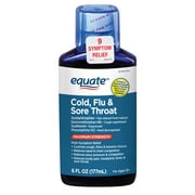 Equate Maximum Strength Cold, Flu & Sore Throat Multi-Symptom Relief Liquid, 6 fl oz