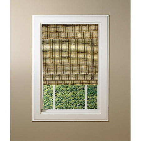 UPC 048037081357 product image for Deluxe Bamboo Roman Shade, Burnt, 27