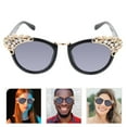 thumbnail image 3 of Gafas de sol con diamantes de imitación, modernas y retro, con protección solar para exteriores., 3 of 7