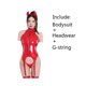 thumbnail image 3 of Body erótico de cuero Pu para mujer, lencería de peluche sin entrepierna, ropa de discoteca Wetlook, Catsuit de látex, disfraz fetiche, 3 of 5