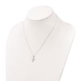 thumbnail image 3 of Auriga Fine Jewelry 925 Sterling Silver Polished Cross Necklace for Women 18", 3 of 5