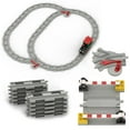 thumbnail image 2 of Big Building Block Light Gray Railroad Track Compatible Duplo Trains Parts kit Platform Curved Track Toy Set For Children's Gift SET4, 2 of 6
