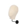 thumbnail image 2 of Gazechimp Wall Mount Mannequin Head Cap Hat Display Rack for Ornament Decoration Store Beige Linen, 2 of 8