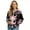 Axolotl Cherry Blossom Print Pink Black, variant on Axolotl Bubble Print White Women's Zip up Sweatshirt Jacket Crewneck Hoodless Running Sweatshirt with Pockets Loose Fit Trendy Comfortable Coat, M