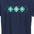 thumbnail image 3 of Instant Message - Argyle Hearts - Women's Short Sleeve Graphic T-Shirt, 3 of 6
