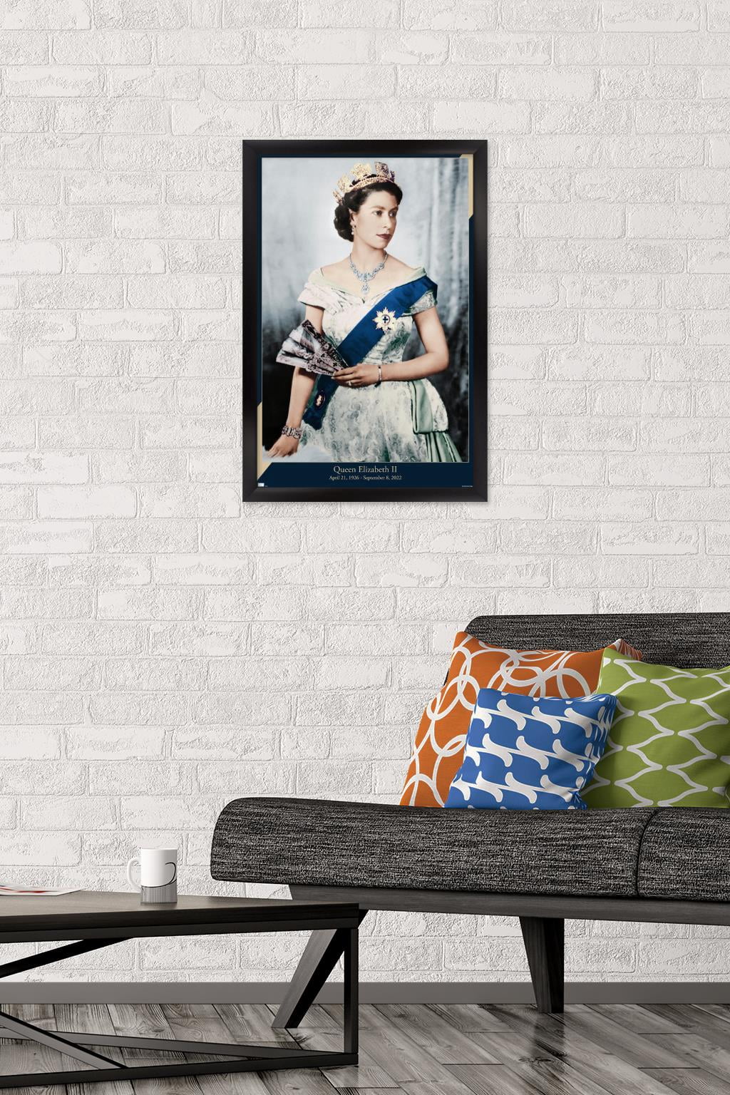 Queen Elizabeth II - Queen Wall Poster, 14.725" x 22.375" Framed