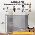thumbnail image 3 of PawHut Retractable Dog Gate, Extends to 55" Wide, Mesh Pet Gate, 3 of 10