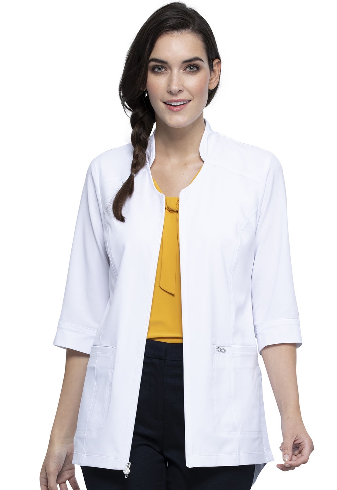 Download Cherokee - Cherokee Infinity Scrubs Top for Women Zip ...