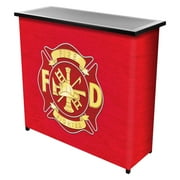 Trademark Global Fire Fighter Metal 2 Shelf Portable Bar with Carrying Case